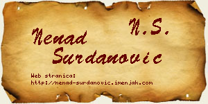 Nenad Surdanović vizit kartica